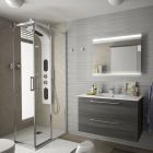 Meuble FUSSION CHROME 900 2 tiroirs  ALSACE 897 x 540 x 450 mm