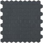 Mosaïque en verre recyclé - 908 NORDIC DARK GREY MT HEX 35X35MM