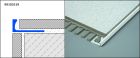 PROFILE DE CARRELAGE  CL 1001 CHANT DROIT PVC BLANC 250CM 10MM - DUROSOL CL