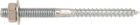 Goujon mâle en acier - diam. 6 mm x long. 240 mm - Boîte de 10