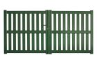 Portail aluminium avec cadre en aluminium avec un remplissage lames verticales ajourées - GANGAPURNA