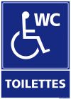 SIGNALETIQUE WC HANDICAPES 210MM X 150MM