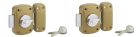 PAIRE VERROU 2310 A BOUTON ET CYLINDRE 45MM 6 CLES
