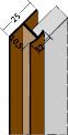 Joint de mouvement plat (jonc PVC 26mm), intégré dans l'enduit Pour épaisseur d'enduit 10mm gris anthracite Longueur 3,00m