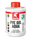 Colle PVC rigide - GEL AQUA incolore - bidon avec pinceau goupillon 1L