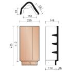 Faitière d'abergement terre cuite - ACTUA SHED Rouge naturel - long. 45,5 cm x larg. 22,5 cm