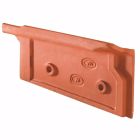 Rive individuelle droite à emboîtement terre cuite Panne H2 Amarante rustique - long. 39,7 cm