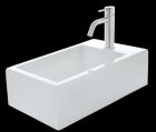 LAVE MAINS CERAMIQUE HOX MINI L 45 x P 25 x H 13 CM BLANC MAT