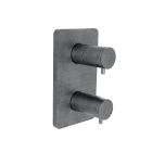 facade externe foil laiton 2 sorties métal brossé