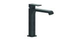 Mitigeur de lavabo mi haut QUADRI S avec vidage - chromé noir brossé