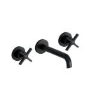 LAVABO CROSS ROAD SMALL 3 TROUS + Vidage SANS MECANISME BLACKMAT