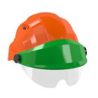 Casque - Orizon orange visiere verte avec lunette - Taille unique