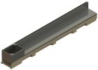 Caniveau en béton polymère avec couverture à fente + élément de visite en acier inoxydable 316L haut. 65mm - ACO SELF 100 - long. 1m x larg. 100mm x haut. 55mm - classe A15