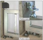 PIVOT DE PORTAIL A CHEVILLER  45 X 45 - FIX. BAS. 3 TROUS - tube 50 - PIVOT DE PORTAIL à cheviller Ø 45 X 45