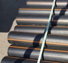 Tube polyéthylène haute densité noir bandes marron pour réseaux assainissement sous pression - POLYVAV PE100 10 bars SDR 17 - diam. 280mm x long. 6m