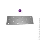 PLAQUE PERFOREE 200x60x2mm GALVA