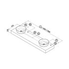 Plan de toilette COMPAKT 51 de 2001 à 2500 mm. avec deux vasques à poser MARBLE