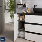 Coqueta ALLIANCE 300 réversible 1 porte avec système push BLANC BRILLANT 300 x 868 x 450 mm