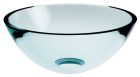 lave-mains en verre trempe a poser d.28 cm / h.11 cm transparent