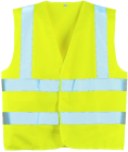 Gilet hi-viz jaune baudrier + double bande  XXL classe 2