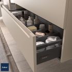 Meuble de salle de bain MONTERREY 700 2 tiroirs métalliques à fermeture amortie MACCHIATO 697 x 540 x 450 mm