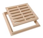GRILLE DE SOL AVEC CADRE 250 X 250 SABLE    - GRC25S