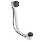 vidage baignoire automatique 57 cm nf  long life+ siphon chromé noir brossé