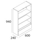 Module INFINITY 2 portes 1 tiroir CHÊNE ETERNITY 600 x 940 x 240 mm