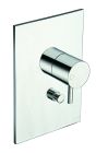 facade laiton mitigeur douche triverde 2 sorties chrome