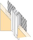 Joint de dilatation monobloc parasismique déployé end. gratté ép. 10mm jonc PVC 234 lg. 300 cm