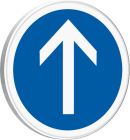 PANNEAUX PERMANENTS - B21b-650-Classe 1-Direction obligatoire tout droit
