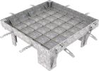 TAMPON A CARRELER ASSISTE B125 GALVA 500X500MM AVEC VERINS