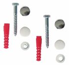 Kit fixation cuvette WC/bidet 6x70 chevilles + capuchons
