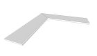 Carrelage en Grés cérame - Abea Cendre Accessori per piscina e giardino Margelle arrondie (1/4 rond) angle int. complet (2 pieces) antiderapant