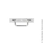 POIGNEE PLATINE BOUTS CARRES L140mm ZINGUE BLANC