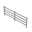 JURA GARDE-CORPS TYPE 'C' TUBES METAL 320 CM
