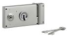 SERRURE APPLIQUE GRILLE PENE DORMANT 1/2TOUR ZINGUEE 140 MM DROITE
