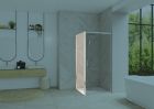 Paroi Fixe pour montage en angle ou contre un mur avec les portes de la gamme Smart Design avec seuil - SMART DESIGN F 85 Chrome TN