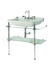 pieds laiton chrome avec tablette 100 cm pour waldorf wd10055