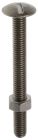 Boulon tête ronde large 8x60 mm Inox Blister x 25 NORAIL