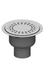 siphon de sols souples cloche sort. Vert  avec platine GE30mm  D200 ø 100 mm  Trous ronds Ø08 mm, verrouillé 3kn