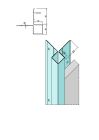 Cornière d'angle sortant en aluminium naturel sans recouvrement pour plaque - long. 2,50m x ep. 18mm