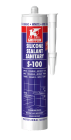 Mastic silicone sanitaire - S-100 blanc - cartouche de 300ml
