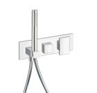 FACADE EXTERNE TABULA DOUCHE MURALE 3 SORTIES SANS MECANISME CHROME