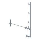 Garde-Corps Mur 90Cm Débord 20Cm Avec Traversée De Mur Articulée 90Cm