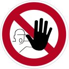 Panneau PVC rond 'Interdiction de franchir le signal'