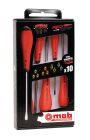 JEU 10 TOURNEVIS 6 FENTE+2 PH+2 PZ / REGLETTE