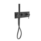 FACADE DE DOUCHE MITIGEUR 2 SORTIES AVEC DOUCHETTE PICCHE BLACKMAT