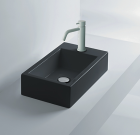 lave mains ceramique hox mini l 45 x p 25 x h 13 cm noir mat