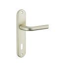 Ensemble poignée de porte Leto champagne 165 mm à clé